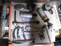 Puch 175/125 SV deli:razstavljen motor, okvir, kolesa, elektrika in...
