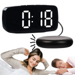 LCD budilka z vibracijsko ploščo za vzglavnik črna