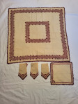 Prt, nadprt 76x76 cm + 4 prtički 26x26 cm ročno vezeni