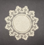 Vintage namizni podstavki s čipko 10kos