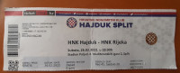 Nogometna vstopnica  HNK Hajduk Split : HNK Rijeka 26.2.2022