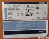 Nogometna vstopnica Slovenija : Malta 10.6.2017