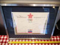 OLIMPIJSKE IGRE CALGARY 1988 plaketa s podpisi olimpijcev