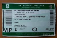 Rabljena VIP nogometna vstopnica Olimpija Maribor 27.8.2017