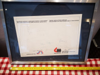 SVETOVNO PRVENSTVO CRANS-MONTANA 1987 plaketa s podpisi športnikov