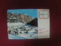 vintage razglednica alpsko smučanje, SP Val Gardena 1970