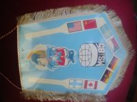 vintage zastavica Svetovno prvenstvo v hokeju na ledu 1985
