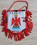 Zastavica Nogometni klub O.G.C. Nice  Francija starejša 12x12cm