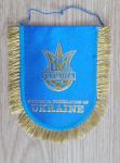 Zastavica Nogometna zveza Ukrajine 12x14cm