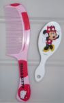 Roza glavnik Hello Kitty in krtača za lase Mini miška, cena za komplet