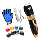 Set akumulatorskega brivnika za striženje psov in mačk+rokavice