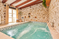 RUSTIKALNA VILLA Z NOTRANJIM IN ZUNANJIM BAZENOM