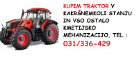 KUPIM TRAKTOR IN OSTALO KMETIJSKO MEHANIZACIJO
