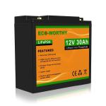 Akumulator ECO-WORTHY LiFePO4 litium smart BMS 12,8V 30Ah