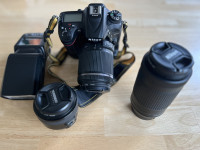 Nikon D7200 + trije objektivi + oprema kot novo