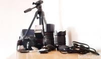 Nikon d90 + objektivi + flash + torba + stojalo