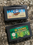 2 x Nintendo game boy advance igra,Sims bustin out,schlümpfe