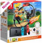 Nintendo Switch Neonsko rdeč-moder J-C kontroler in Ring Fit Adventure