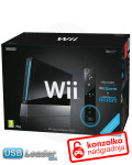 Obnovljen Nintendo Wii črne barve s HDMI in odklepom + 2 leti garancij