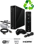 Obnovljen Nintendo Wii črne barve s HDMI in odklepom + 2 leti garancij