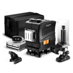 Akumulatorski zeleni 12 linijski laserski nivelir za polaganje 2×1,5Ah