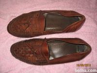 Rjavi moški čevlji - mokasinarji številka 45