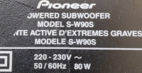 pioneer subwoofer s w90s