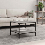 vidaXL Klubska mizica siva sonoma 55x55x40 cm inženirski les