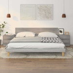 vidaXL Nočna omarica 2 kosa siva sonoma 40x30x40 cm inženirski les