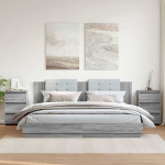 vidaXL Nočna omarica 2 kosa siva sonoma 40x35x62,5 cm konstruiran les