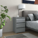 vidaXL Nočna omarica siva sonoma 40x35x62,5 cm konstruiran les