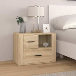 vidaXL Nočna omarica sonoma hrast 60x36x45 cm inženirski les