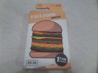 Nogavice - motiv Fast food burger, št. 35-38 (NOVE)