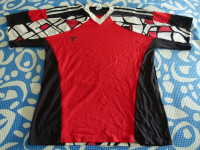 adidas vintage nogometni dres (tribarvna rdeca)