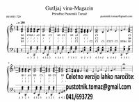 Note za diatonično in klavirsko harmoniko Zabavna ex, jugo, tuje, slo