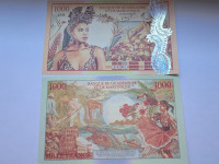 BANKOVEC GUADELOUPE ET DE MARTINIQUE 1000 FRANCS  FANTAZIJSKI UNC 2021