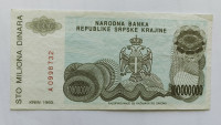 HRVAŠKA KNIN P-R25 100000000 dinara 1993