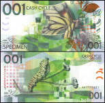 Testni bankovec tiskarne KBA GIORI, SPECIMEN, UNC