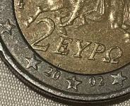 2 € grški kovanec 2002