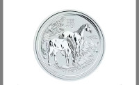 2 unčni srebrnik-Leto Konja 2014