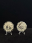 2x srebrnik 1/2 oz Lunar Rabbit 2011 + Dragon 2012 Avstralija