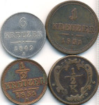 Austria kreuzer Lot 1760-1851 Franz xf-unc