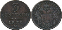 Lombardija-Venecija 3 Centesimi 1852 M Franz Joseph I