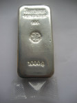 Naložbeno srebro - 1 kg - Heraeus srebrne palice - čistost 999/1000