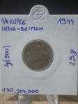 ¼ Rupee - George VI 1944 INDIA-BRITISH