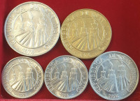 San Marino Lot  Lire 5 coins 1974 BU