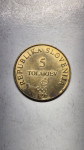 Spominjski 5 tolarjev Slovenija