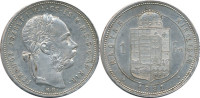 Srebrnik 1 Forint 1881 KB Ferenc József UNC