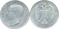 Srebrnik  1938 20 Dinara Petar II.