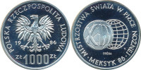 Srebrnik 1986 Proba 1000 Zloty PROOF